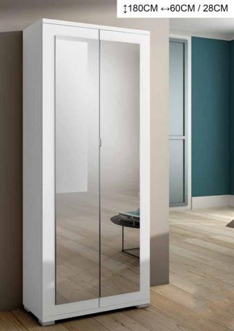 ZAPATERO 2 PUERTAS CRISTAL ROL
