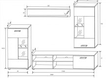 SALON ANTIGONA 229 CM COMPOSICION UNICA 2 COLORES