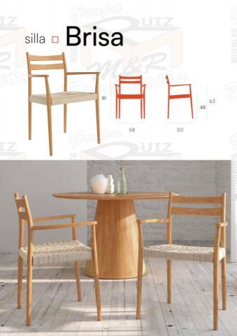 SILLAS PATA MADERA BRISA F218