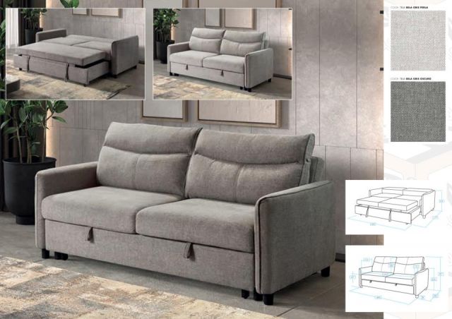 SOFA CAMA ORLANDO CAMA 177 X 189 CM 2 COLORES