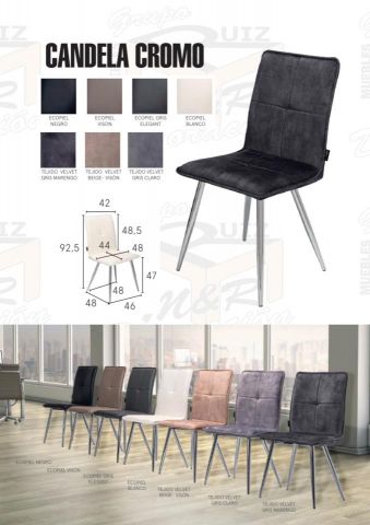 SILLAS PATA METALICA CANDELA CROMO F065