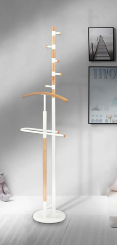 PERCHA DE PIE 71250 BLANCO ROBLE F098 178CM