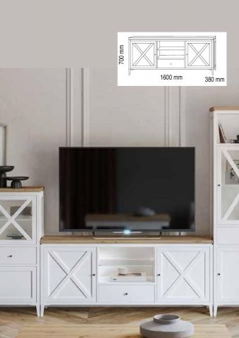 MESA TV 2 PUERTAS MADERA