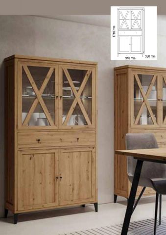 VITRINA 4 PUERTAS ASPAS