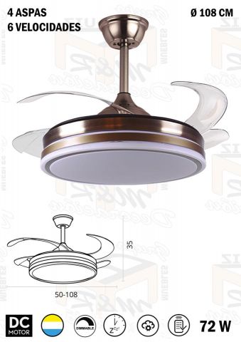 VENTILADOR ASGARD ORO 108 Ø 72W DC