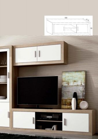 MESA TV 2 PUERTAS 2 HUECOS LARA