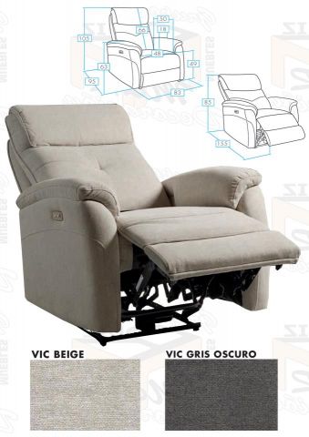 SILLON RELAX ATLANTA MOTOR TAPICERIA ANTIMANCHA