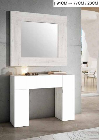 RECIBIDOR 2 PUERTAS 1 CAJON BLANCO ROL