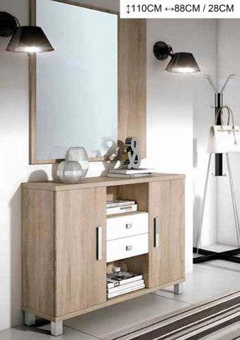 RECOBIDOR 2 PUERTAS Y 2 CAJONES MADERA ROL