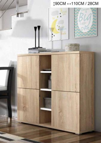 ZAPATERO 4 PUERTAS MADERA ROL
