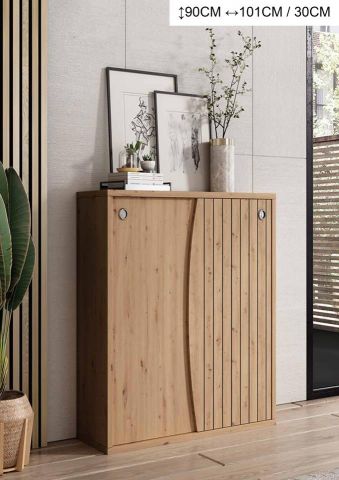 ZAPATERO 2 PUERTAS MADERA ROL
