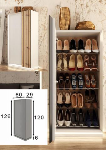 ZAPATERO 1 PUERTA BLANCO MADERA ANTIKE