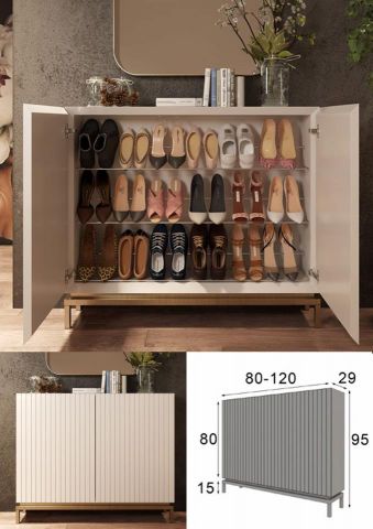 ZAPATERO 2 PUERTAS BLANCO ANTIKE