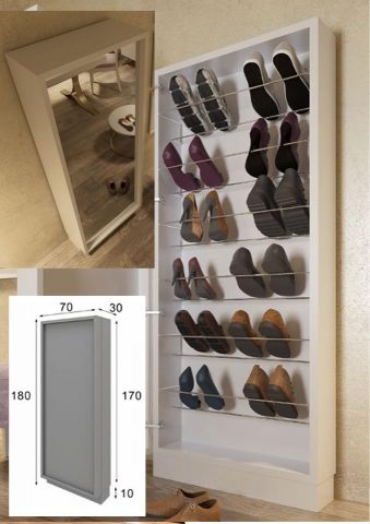 ZAPATERO 1 PUERTA CRISTAL ANTIKE