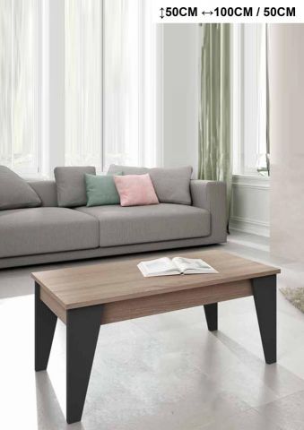 MESA ELEVABLE DE CENTRO MADERA ROL