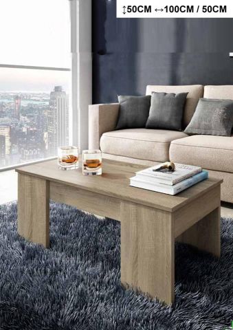 MESA ELEVABLE DE CENTRO MADERA ROL 
