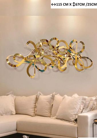 DECORACIÓN DE PARED DORADO ENTRELAZADO SCHULLER