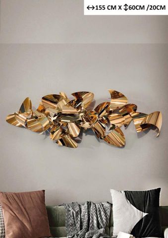 DECORACIÓN DE PARED DORADO CURVO SCHULLER