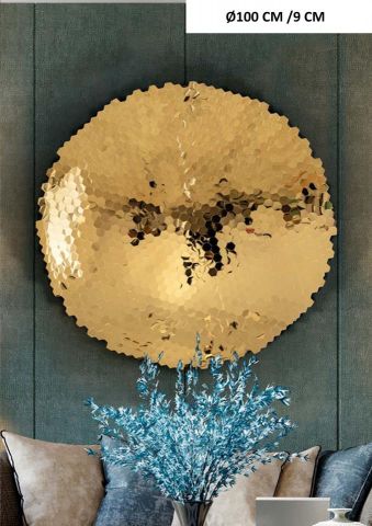 DECORACIÓN DE PARED DORADO CIRCULAR SCHULLER