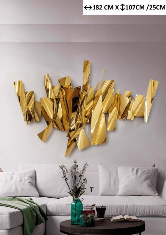 DECORACIÓN DE PARED DORADA IRREGULAR SCHULLER